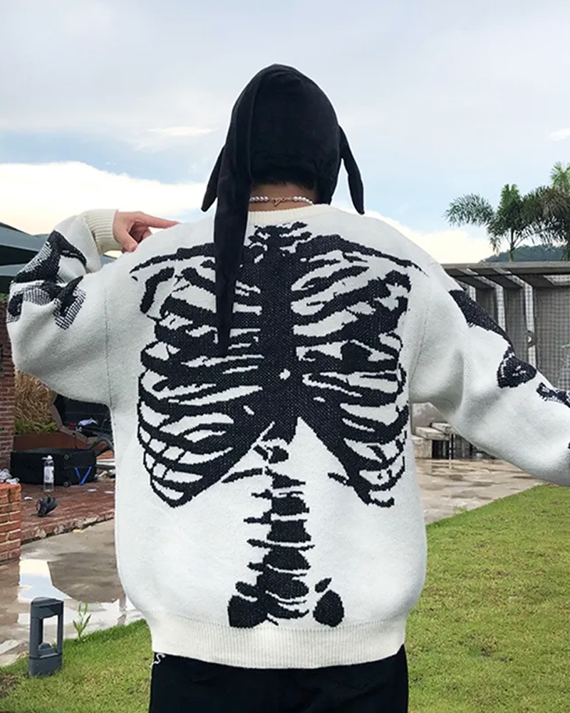 OFFSEAL Skeleton Knit Sweater
