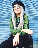 OFFSEAL Snake Print Top