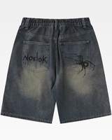OFFSEAL Spider Denim Shorts