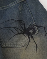 OFFSEAL Spider Denim Shorts