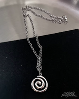 OFFSEAL Y2K Spiral Pendant Necklace