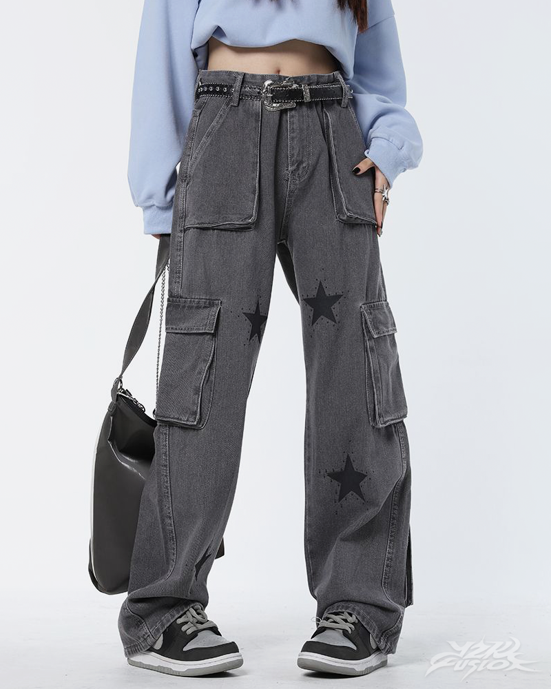 OFFSEAL Y2K Star Cargo Pants
