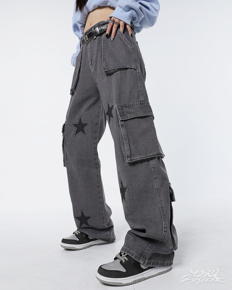 OFFSEAL Y2K Star Cargo Pants
