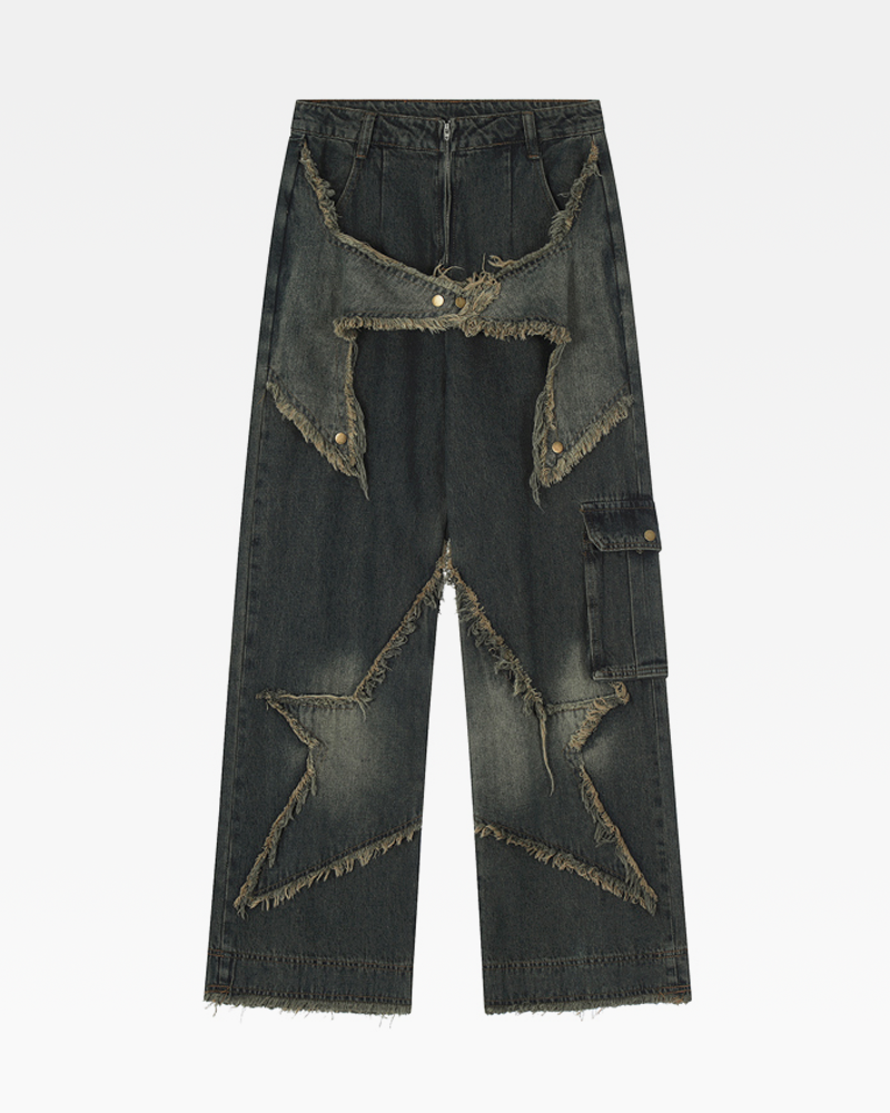 OFFSEAL Y2K Star Detail Jeans