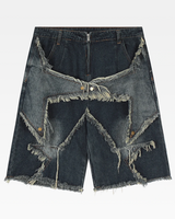OFFSEAL Star Shorts Denim