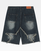 OFFSEAL Star Shorts Denim