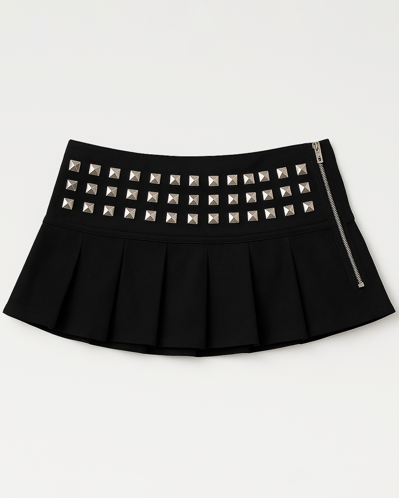 OFFSEAL Y2K Studded Mini Skirt
