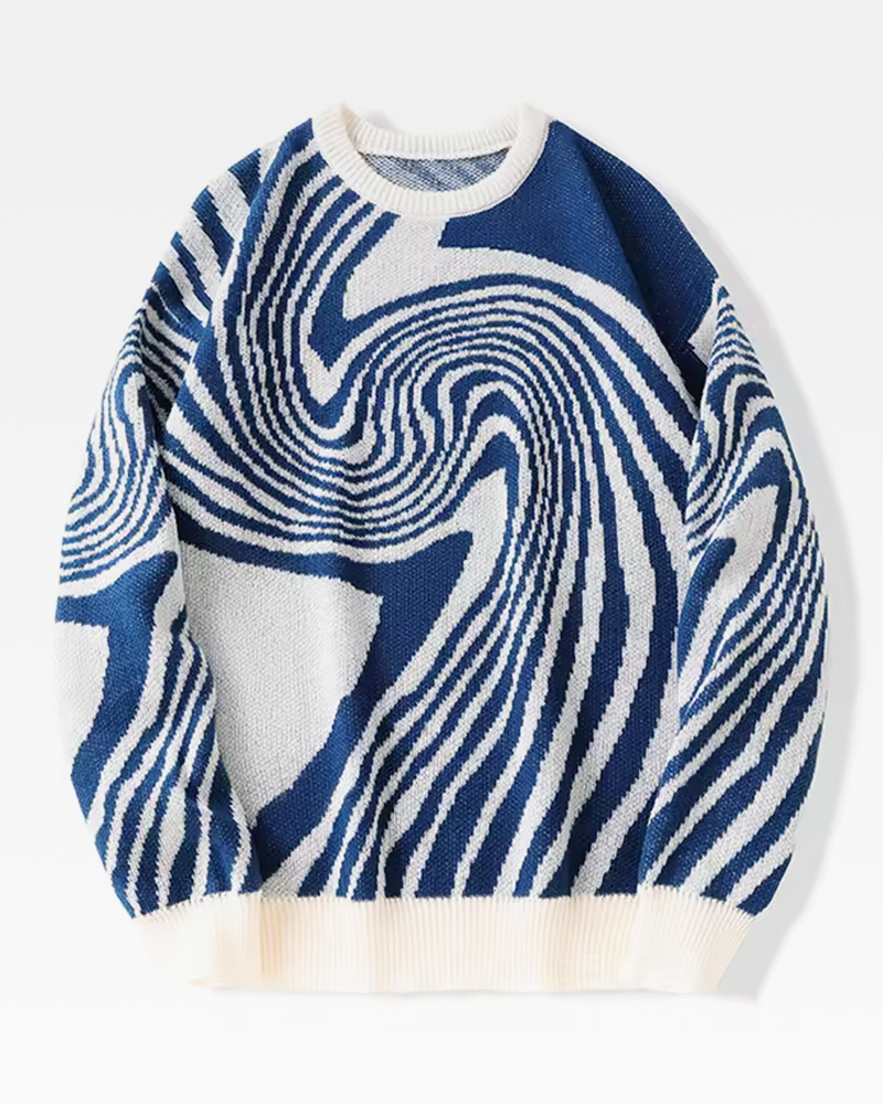 OFFSEAL Y2K Swirl Sweater