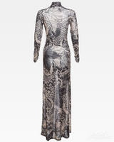 OFFSEAL Tattoo Print Maxi Dress