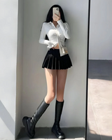OFFSEAL Tennis Pleated Mini Skirt
