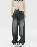 OFFSEAL Washed Baggy Jeans