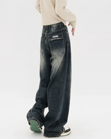 OFFSEAL Washed Baggy Jeans