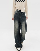 OFFSEAL Washed Baggy Jeans