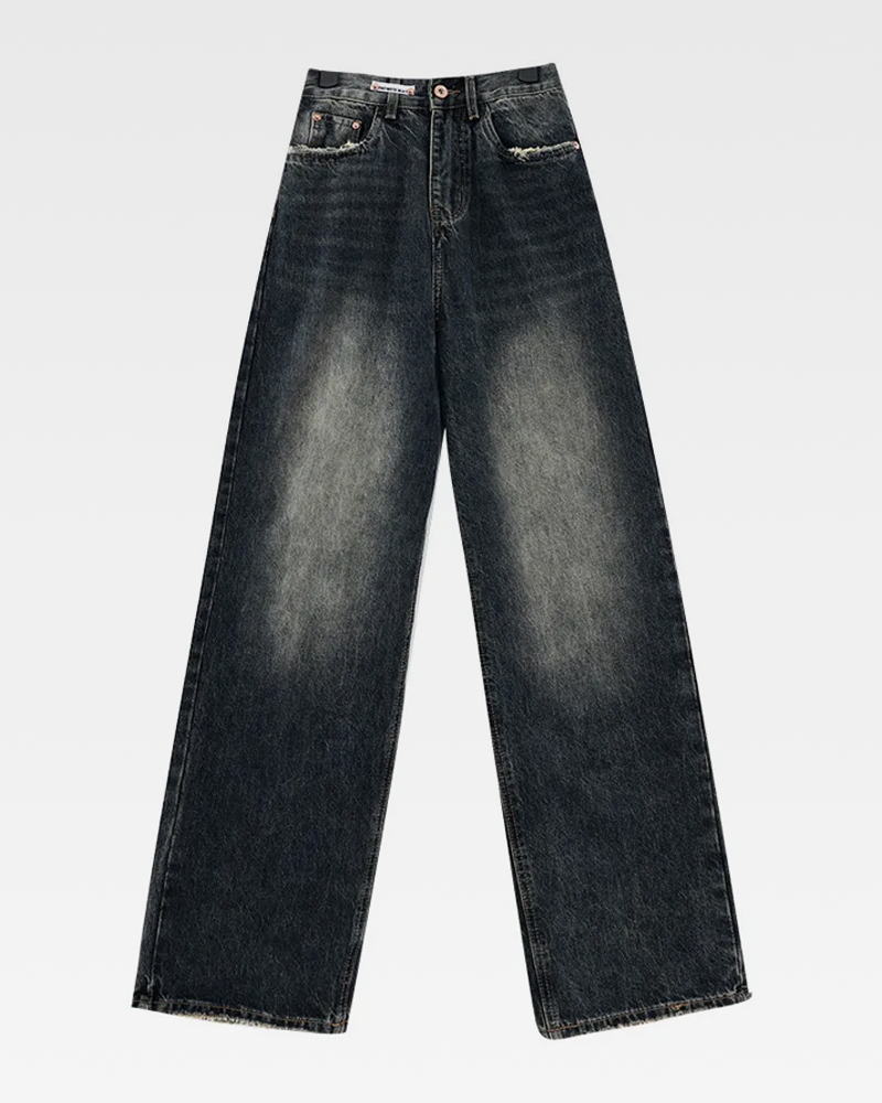 OFFSEAL Washed Baggy Jeans