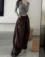 OFFSEAL Y2K Wide Leg Striped Joggers