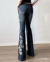OFFSEAL Women's Floral Embroidered Jeans