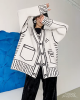 OFFSEAL Women's Graphic Cardigan