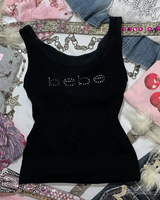 OFFSEAL Y2K Bebe Rhinestone Top
