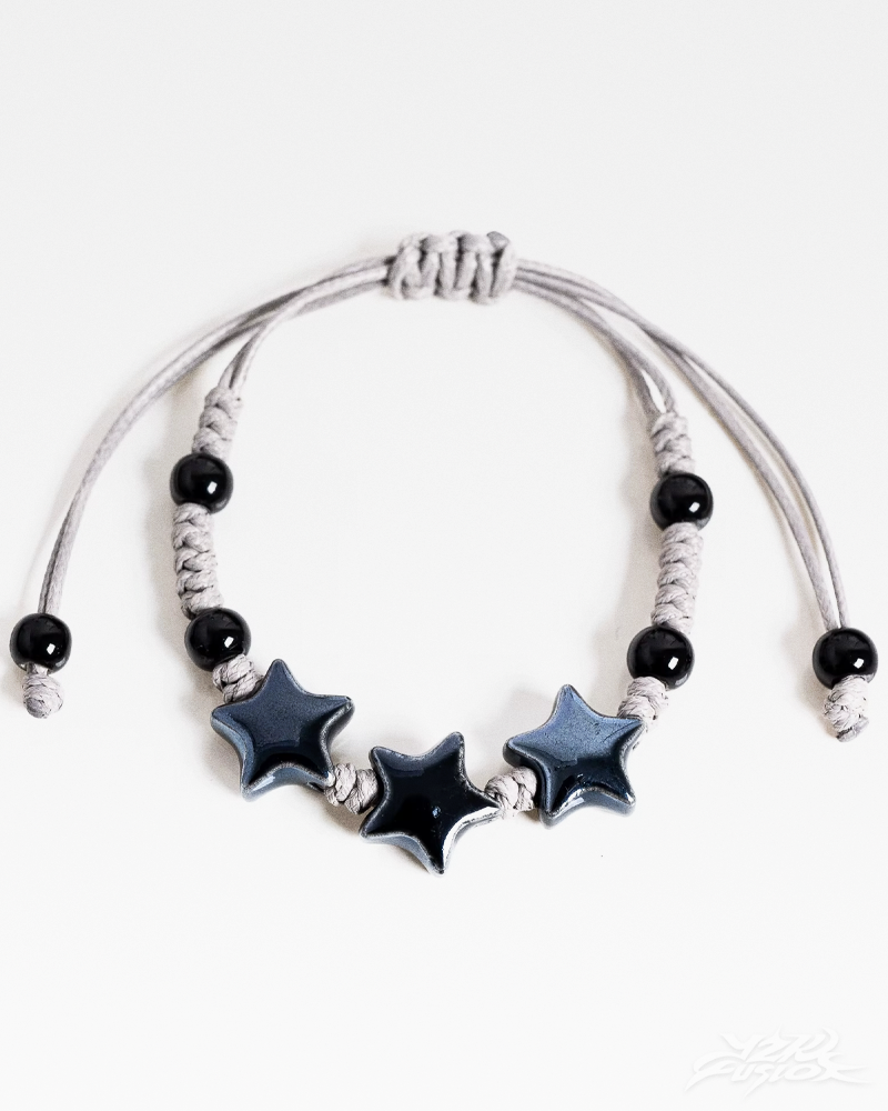 OFFSEAL Y2K Black Star Charm Bracelet