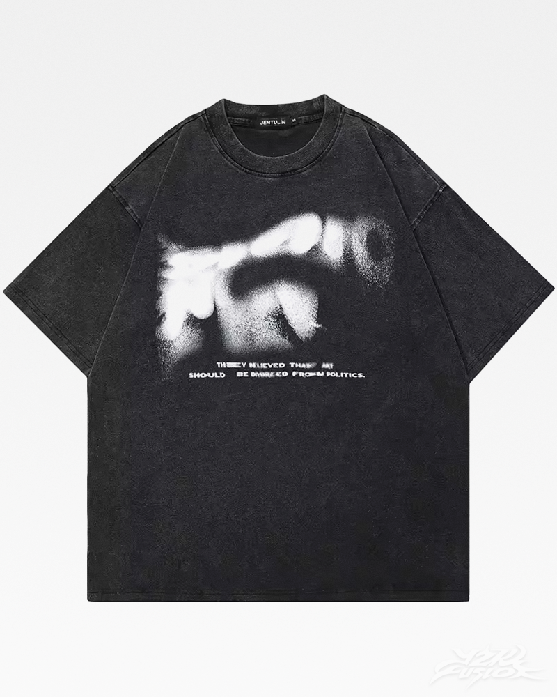 OFFSEAL Y2K Blurry Letters Shirt