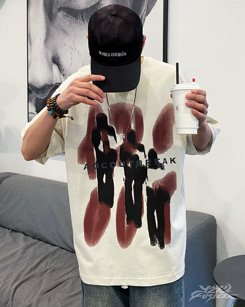 OFFSEAL Y2K Blurry Silhouettes Shirt