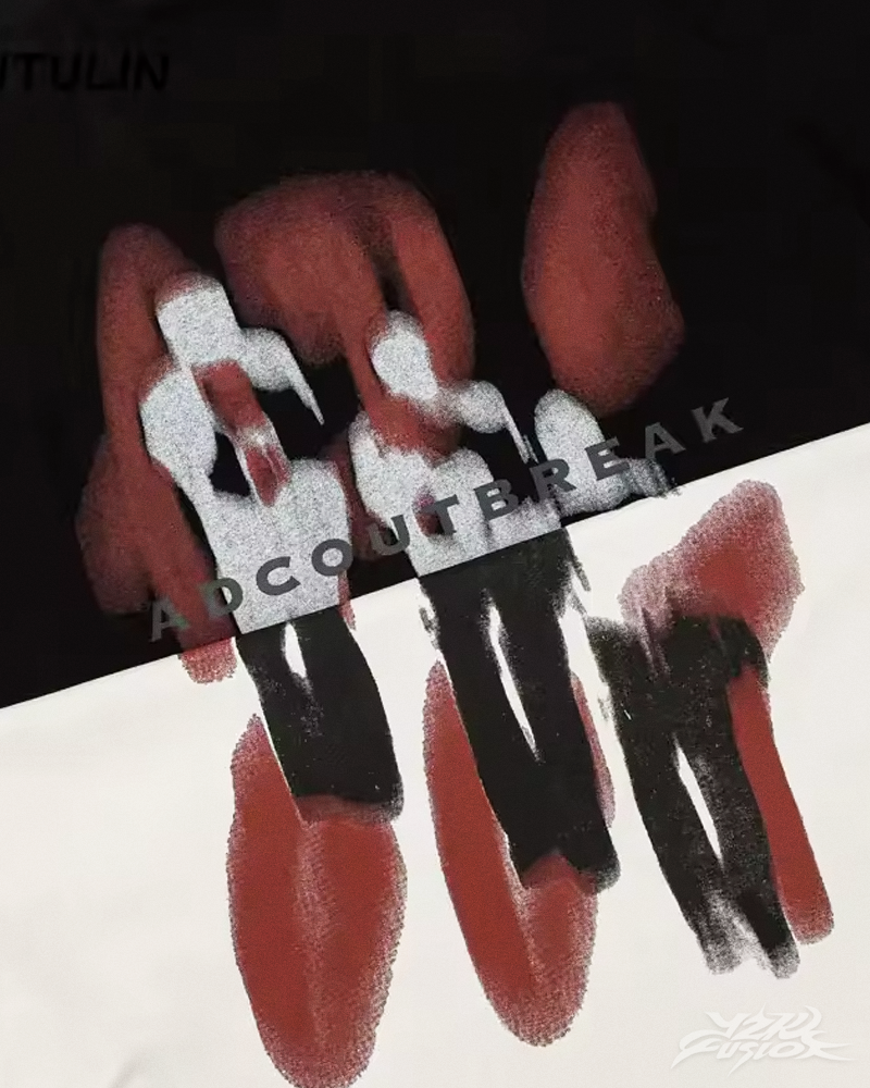OFFSEAL Y2K Blurry Silhouettes Shirt