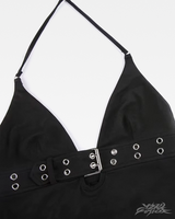 OFFSEAL Y2K Buckle Halter Top