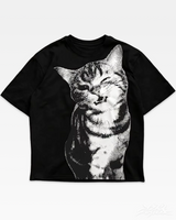 OFFSEAL Y2K Cat Graphic Tee