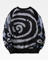 OFFSEAL Y2K Cat Graphic Knit Sweater