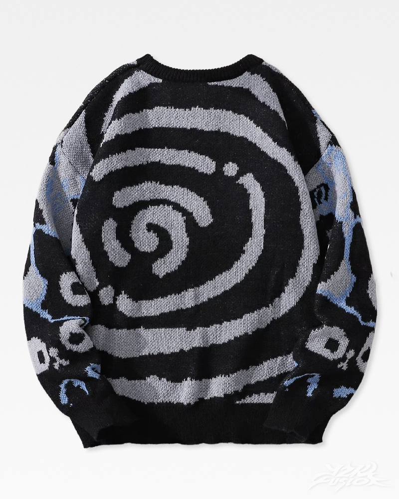 OFFSEAL Y2K Cat Graphic Knit Sweater