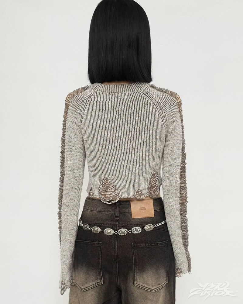 OFFSEAL Y2K Cropped Sweater