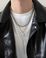 OFFSEAL Y2K Cross Necklace Men