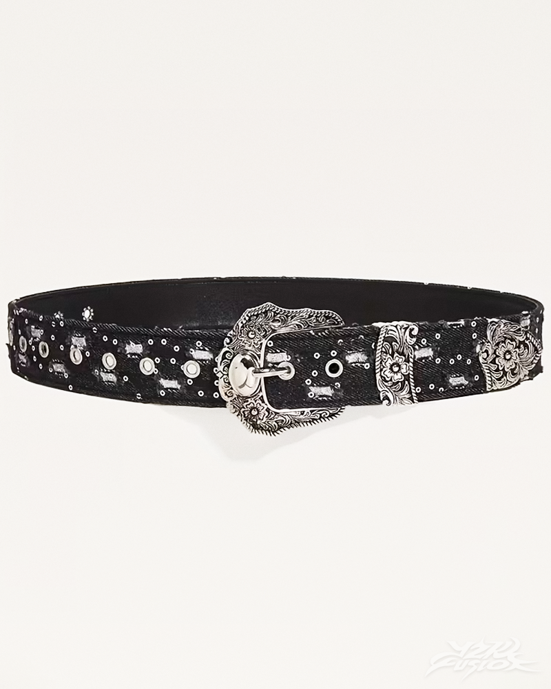OFFSEAL Y2K Denim Western Belt