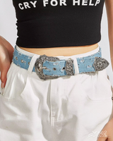 OFFSEAL Y2K Denim Western Belt