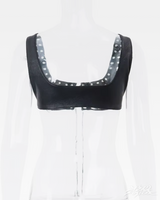 OFFSEAL Y2K Faux Leather Bra Top