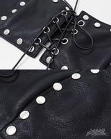 OFFSEAL Y2K Faux Leather Bra Top