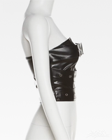 OFFSEAL Y2K Faux Leather Tube Top