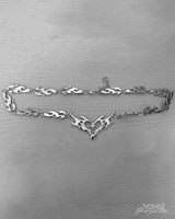 OFFSEAL Y2K Flame Heart Necklace