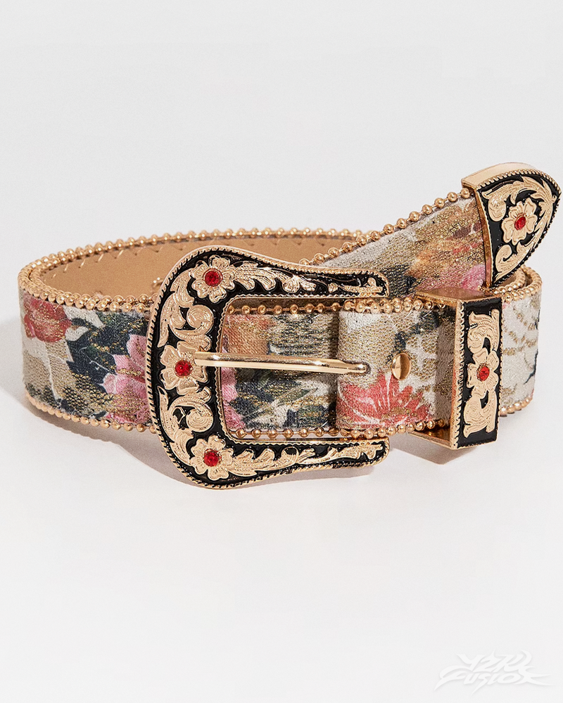 OFFSEAL Y2K Floral Western Belt