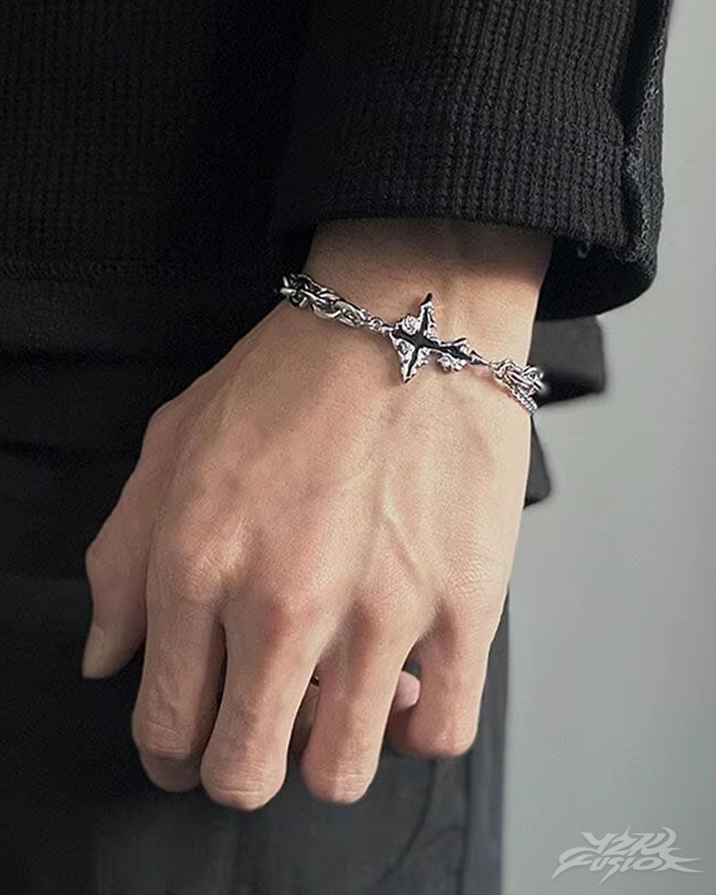 OFFSEAL Y2K Gothic Cross Bracelet