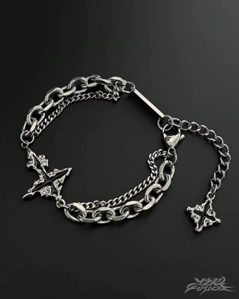 OFFSEAL Y2K Gothic Cross Bracelet
