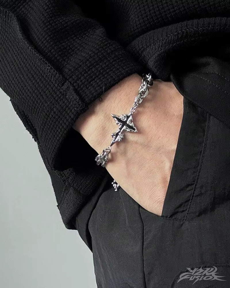 OFFSEAL Y2K Gothic Cross Bracelet
