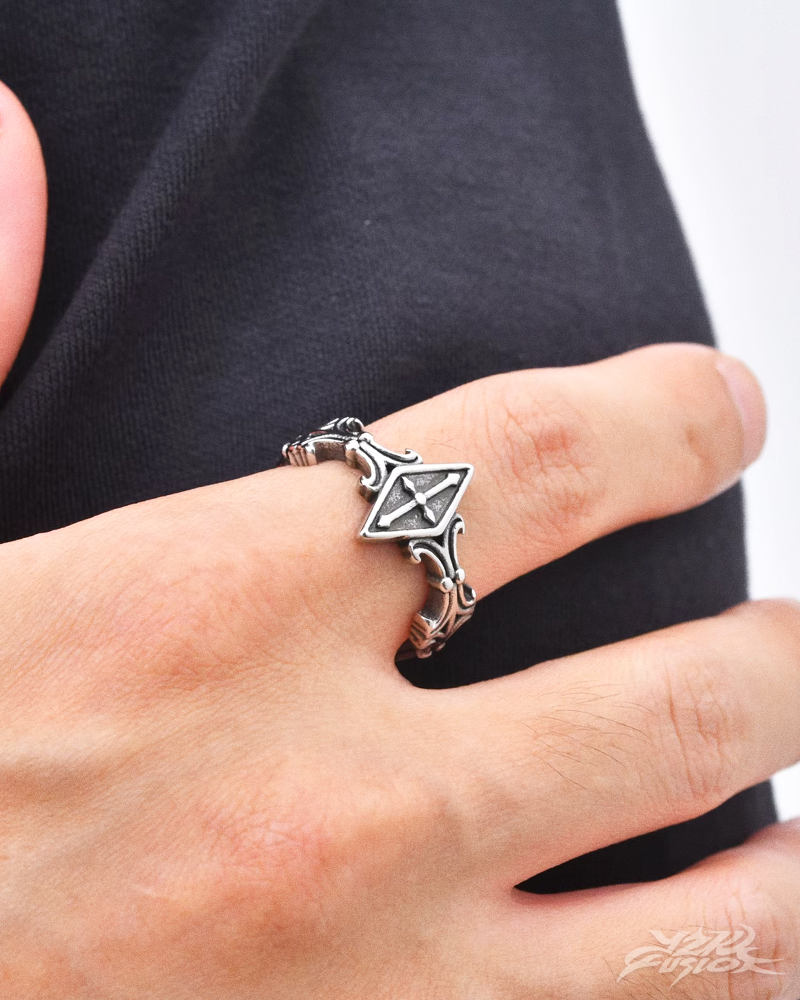 OFFSEAL Y2K Gothic Cross Ring