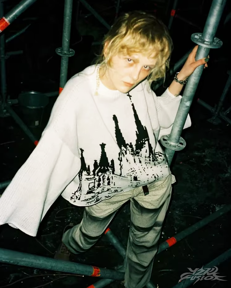 OFFSEAL Y2K Gothic Sweater