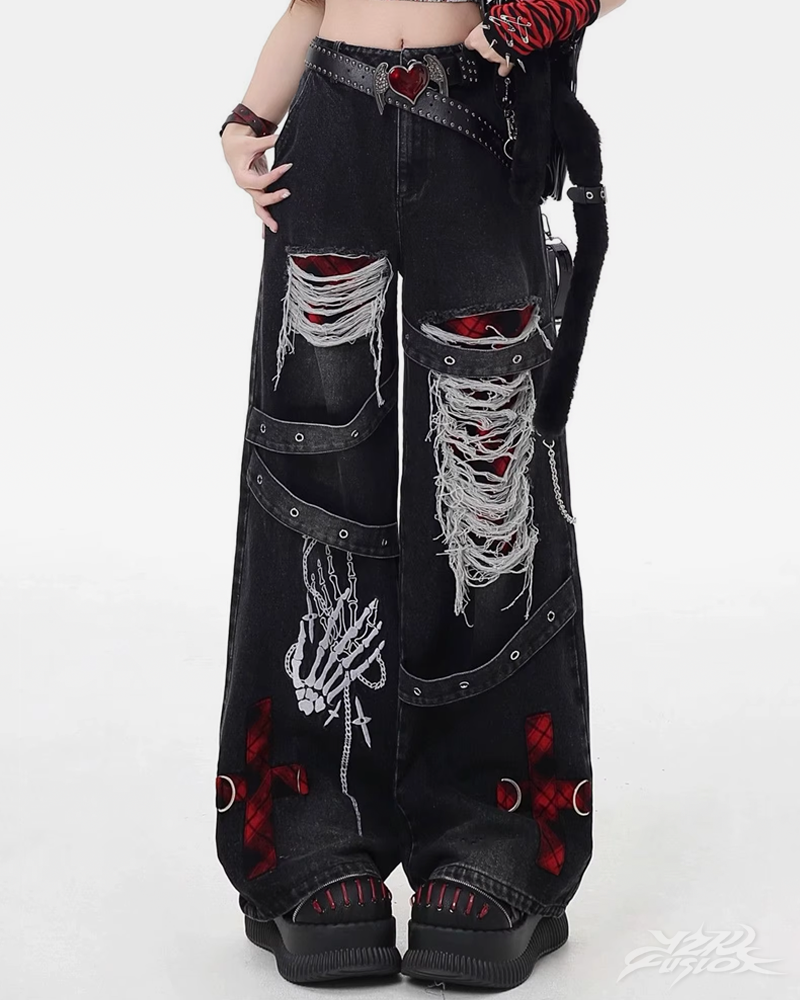 OFFSEAL Y2K Grunge Baggy Jeans