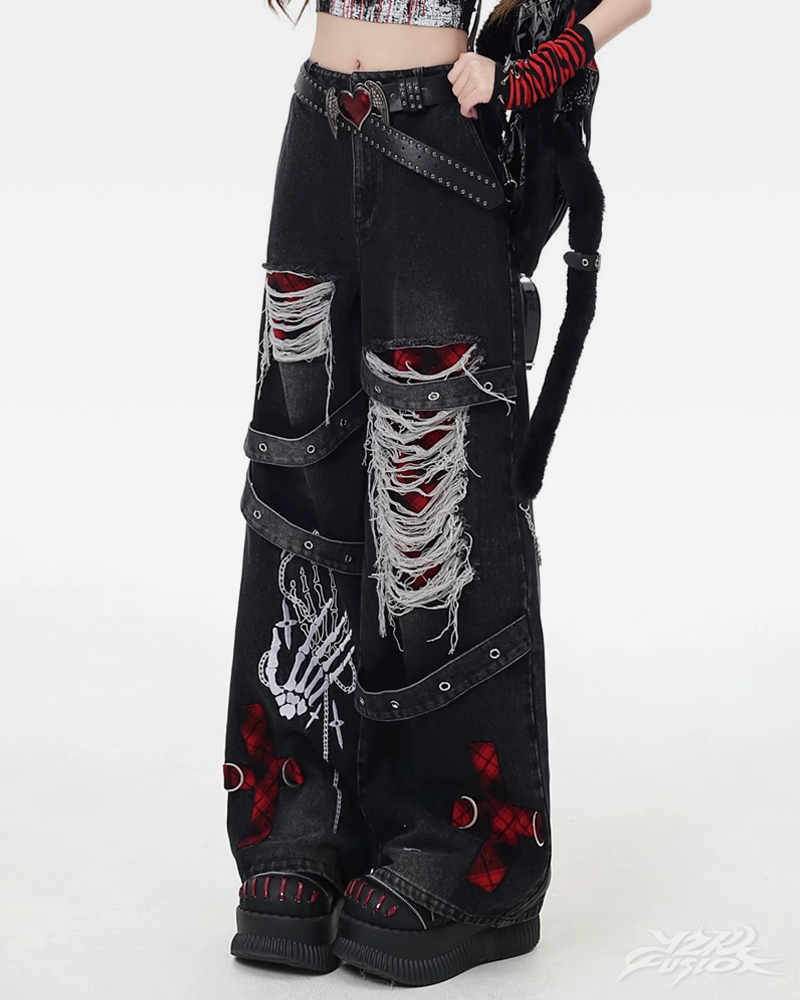 OFFSEAL Y2K Grunge Baggy Jeans