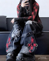 OFFSEAL Y2K Grunge Baggy Jeans