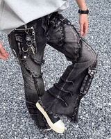 OFFSEAL Y2K Grunge Flare Jeans