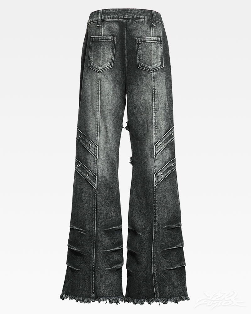 OFFSEAL Y2K Grunge Flare Jeans