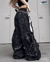 OFFSEAL Y2K Grunge Wide Leg Jeans